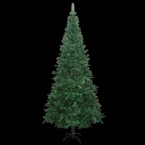 vidaXL Kunstkerstboom met LED's en kerstballen L 240 cm groen
