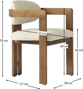Wabi Sabi Eetkamerstoel Met Armleuning Naturel