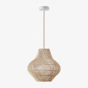 Hanglamp Van Rotan Magali Natuurlijk - Wit & Ø40 Cm - ↑35 Cm Magali - Sklum