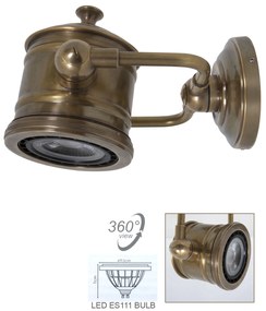 Malibu wandlamp antiek brons
