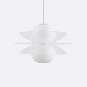 Hanglamp van plexiglas en opalineglas, Okara