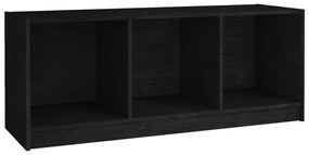 vidaXL Tv-meubel 104x33x41 cm massief grenenhout zwart