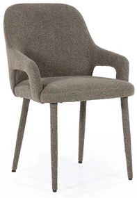 By-Boo Fika Scandinavische Eetkamerstoel Met Armleuning Bruin