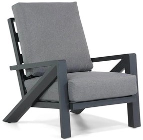 Santika Furniture Santika Cinta Lounge Tuinstoel - Quick Dry Foam Aluminium Grijs