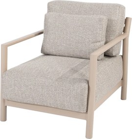 Seasons Mykonos Living Chair Latte With Cushions Aluminium Taupe