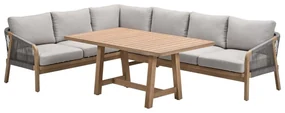 Garden Impressions Alora lounge dining set 3-delig links - grey sand