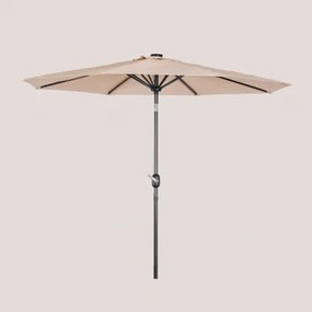 Parasol Ø270 Cm Met Licht In Stof En Staal Uzombras Licht Make Up - Sklum