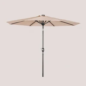 Parasol Ø270 Cm Met Licht In Stof En Staal Uzombras Licht Make Up - Sklum
