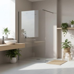 Walk-in douchewand Rea Flexi Transparent / Titan 120