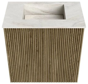Mondiaz Joya DLux 40cm toiletmeubel dusk met wastafel faye midden zonder kraangat ostra