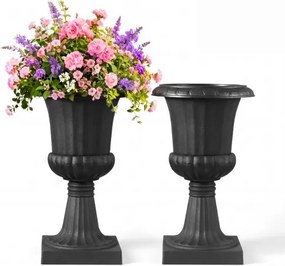 VEVOR Plastic Bloempotstandaard, 40x67 cm, 2-Pack, Bloempot, Plantenschaal, Zwarte Bloempotten, voor Veranda, Bruiloft, Feest, Huis, Podium, Balkon, Terrasdecoratie