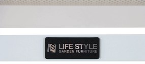 Picknick Set 6 personen 260 cm Aluminium/textileen Wit Lifestyle Garden Furniture Fiora/Florence