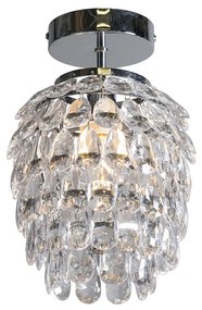 Art Deco plafondlamp staal 19 cm dimbaar - Bling Art Deco E14 bol / globe / rond Binnenverlichting Lamp