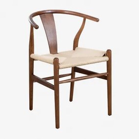 Set Van 2 Eetkamerstoelen In Iepenhout Uish Edition Donker Hout - Sklum