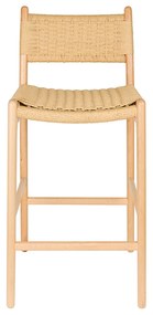 Dutchbone Cecile Houten Frame Barkruk Naturel