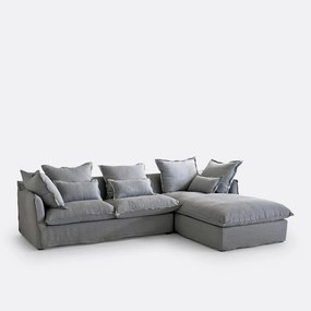 Hoes in linnen voor hoekbank Odna