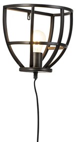 Arthur Industriële wandlamp zwart Industriele / Industrie / Industrial E27 rond Binnenverlichting Lamp