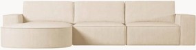 Corduroy hoekbank Carlo Rounded (4-zits)