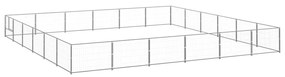 vidaXL Hondenkennel 36 m² staal zilverkleurig