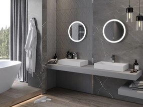 Mexen Oro verlichte badkamer spiegel, rond 50 cm, LED 6000K, anti-condens - 9824-050-050-611-00