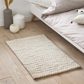 Bedmatje Diano, zuivere wol, tricot effect