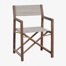 Set Van 2 Opvouwbare Regisseursstoelen Voor In De Tuin Van Rondonia Acaciahout Naakt Beige - Sklum