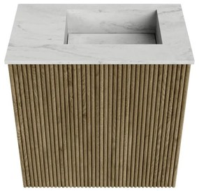 Mondiaz Joya DLux 40cm toiletmeubel dusk met wastafel faye rechts 1 kraangat opalo