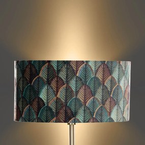 Vloerlamp messing met ovale velours kap blad Design 50cm - Simplo Modern, Klassiek / Antiek E27 Binnenverlichting Lamp