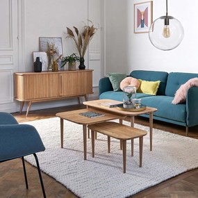 Wollen vloerkleed, Diano, tricot effect