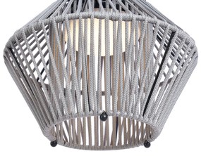 Buitenlamp Bohemian tafellamp grijs incl. LED 3-staps dimbaar IP54 solar oplaadbaar - DucoBohemian IP54 Bohemian Buitenverlichting rond