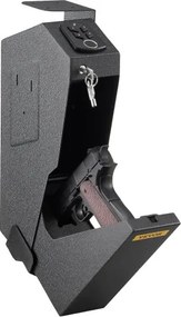 VEVOR brandwerende kluis met sleutel 7,3 x 19 x 35,5 cm, kluis met cijferslot 3,3 kg, pistoolkluis brand- en waterdicht met vingerafdrukscanner, meubelkluis met elektronisch slot en stalen constructie