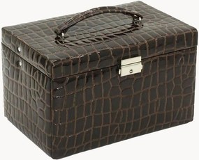 Kunstleren/fluwelen sieradendoos Jolie 2.0 met spiegel