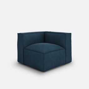 Hoekelement voor modulaire bank, in ribfluweel, Seven