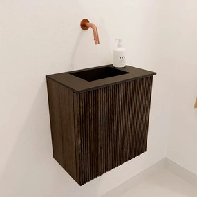 Mondiaz Joya 40cm toiletmeubel walnut met wastafel faye midden zonder kraangat urban