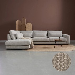 PEPP Interiors Como Grote Hoekbank Met Ottoman Links Beige Silencio 19