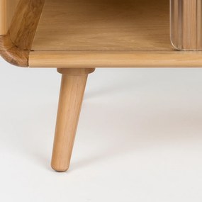 Zuiver Rise Natural Design Nachkastje Gebogen Eiken - 50x40x55cm.