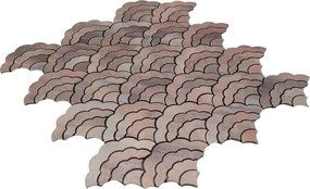 Zelfklevende Mozaïektegels Metaal | Waaier Mauve | 26,8×28,1 cm | Keuken, Bad &amp; WC