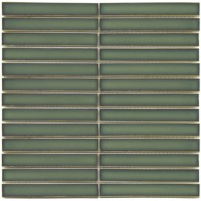 The Mosaic Factory Sevilla smalle vinger 2cm mozaïek tegels 30x30 forest green