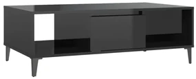 vidaXL Salontafel 103,5x60x35 cm spaanplaat hoogglans zwart