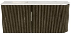 Mondiaz Joya DLux 90cm toiletmeubel ronding rechts shadow met wastafel faye links zonder kraangat ostra