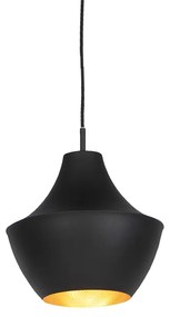 QAZQA Scandinavische hanglamp zwart met goud - Depeche-Jarred Modern E27 Scandinavisch bol / globe / rond Binnenverlichting Lamp