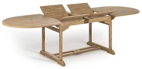 Tafel in teak, 8 - 14 personen, 2 verlengstukken Arly