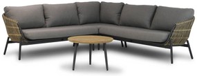 Hoek loungeset 4 personen Aluminium/wicker Taupe  Coco Nathan/Montana