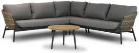 Hoek loungeset 4 personen Aluminium/wicker Taupe  Coco Nathan/Montana