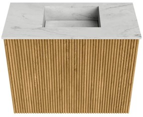 Mondiaz Joya DLux 50cm toiletmeubel oak met wastafel faye midden zonder kraangat opalo