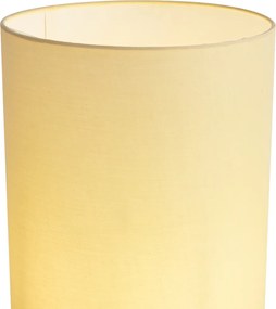 Smart vloerlamp hout met beige kap incl. Wifi A60 - Stojon