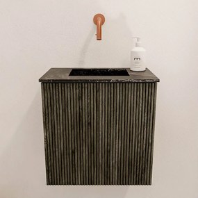 Mondiaz Joya DLux 40cm toiletmeubel shadow met wastafel faye midden zonder kraangat lava