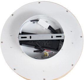 Scandinavische plafondlamp hout 30cm incl. LED dimbaar - Pecker