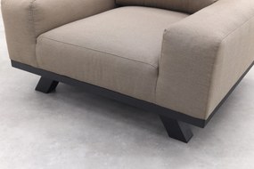 Barcelona/Royalty Sunbrella stoel-bank loungeset - Taupe - 5-delig