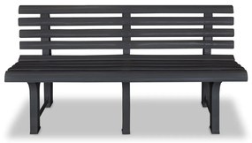 vidaXL Tuinbank 145,5 cm kunststof antraciet